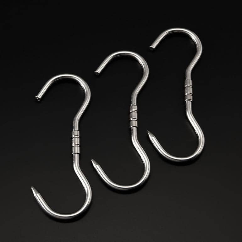 Meat Hooks, Stainless Steel S-Hook Meat Processing for Fish Beef